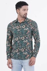 Mens Casual Shirt (Dark Green)